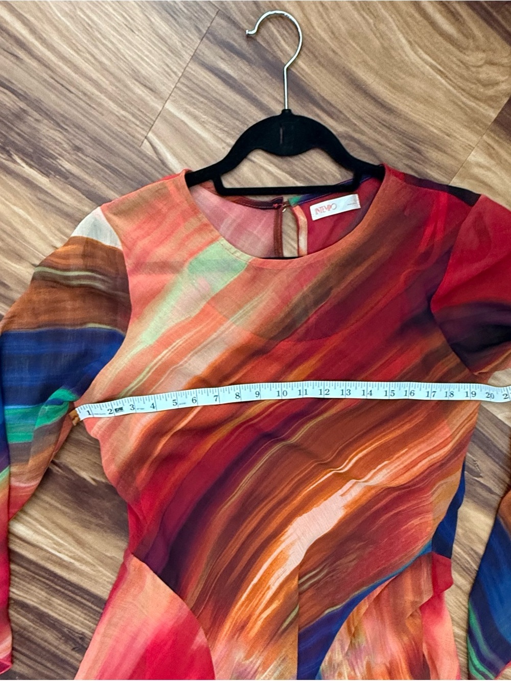Abstract Flame-Print Long Sleeve Midi Dress by Roksanda - Picture 6 of 7
